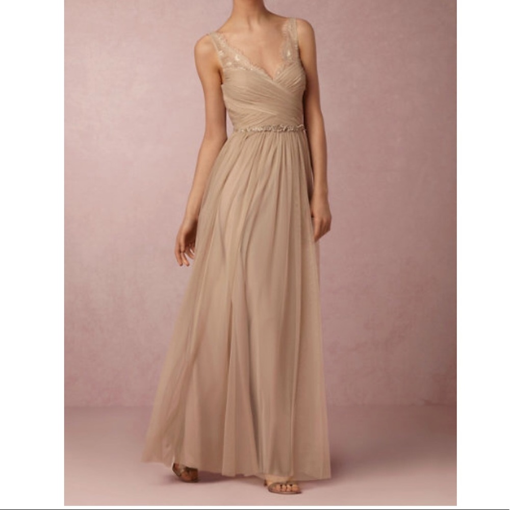 NWT BHLDN Hitherto 14 Fleur Dress Sandstone
